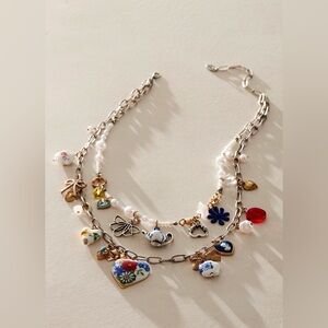 NWT Free People Maxamillion Charm Necklace in New Candy